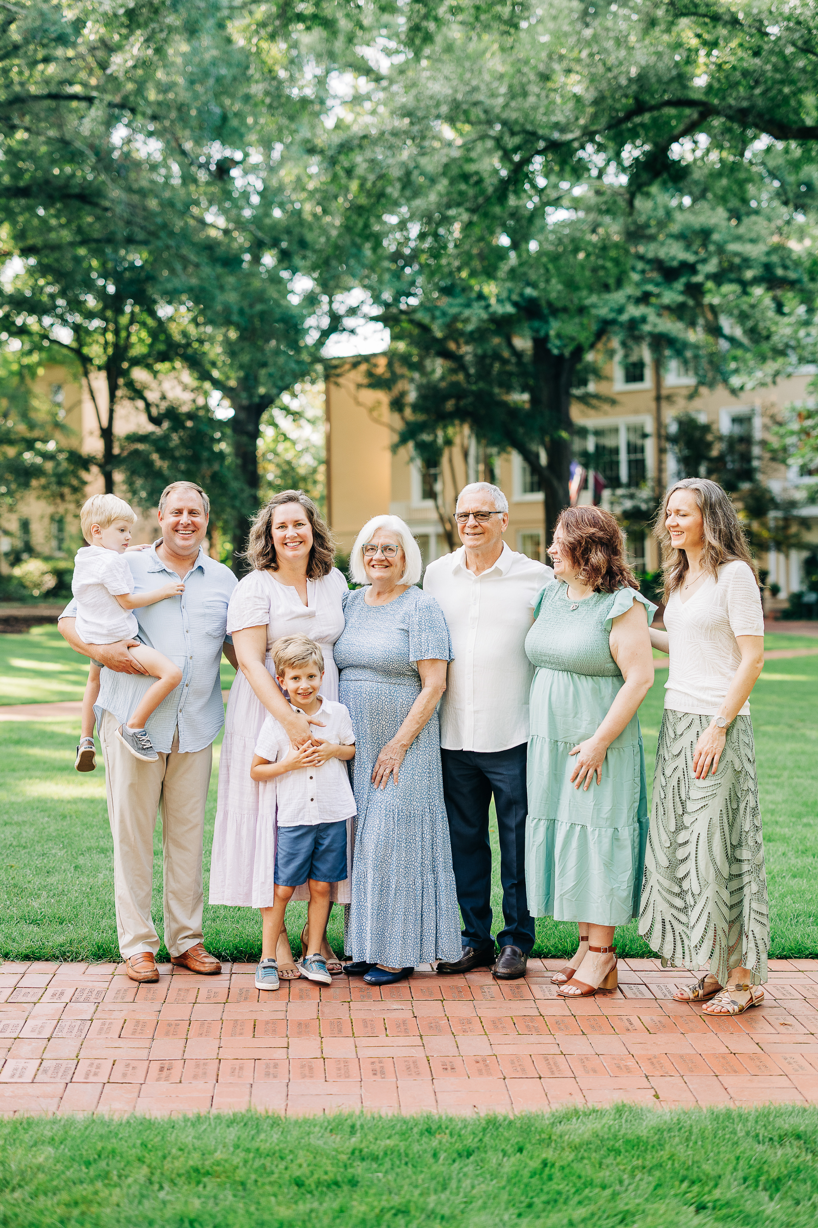 Family photos at the Horseshoe in Columbia, SC