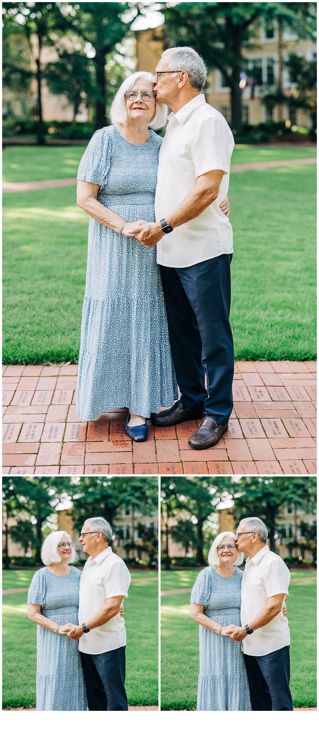 Photograph of an older Couple and family at the Horseshoe in Columbia South Carolina 