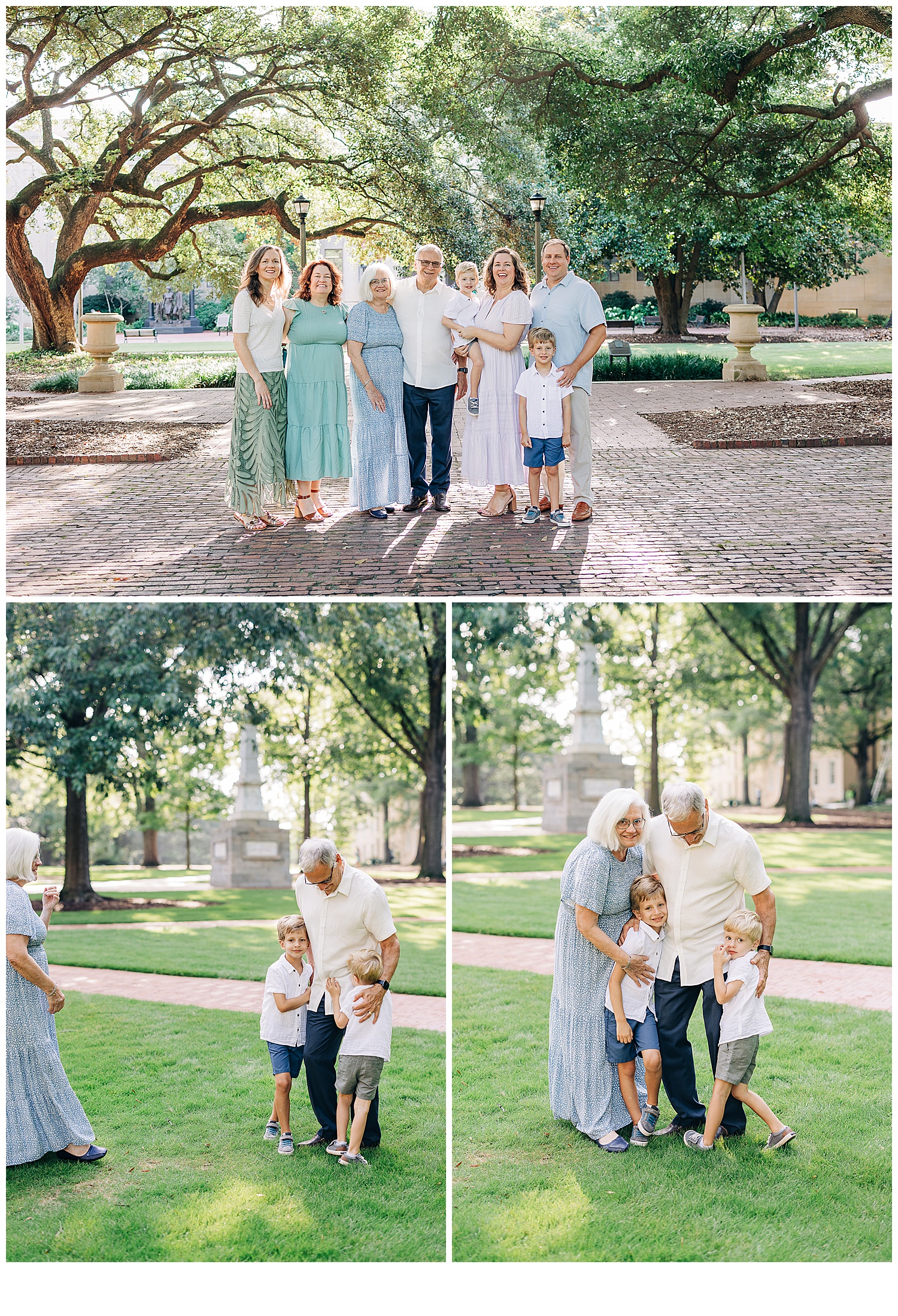 Photograph of an extended family at the Horseshoe in Columbia, South Carolina 