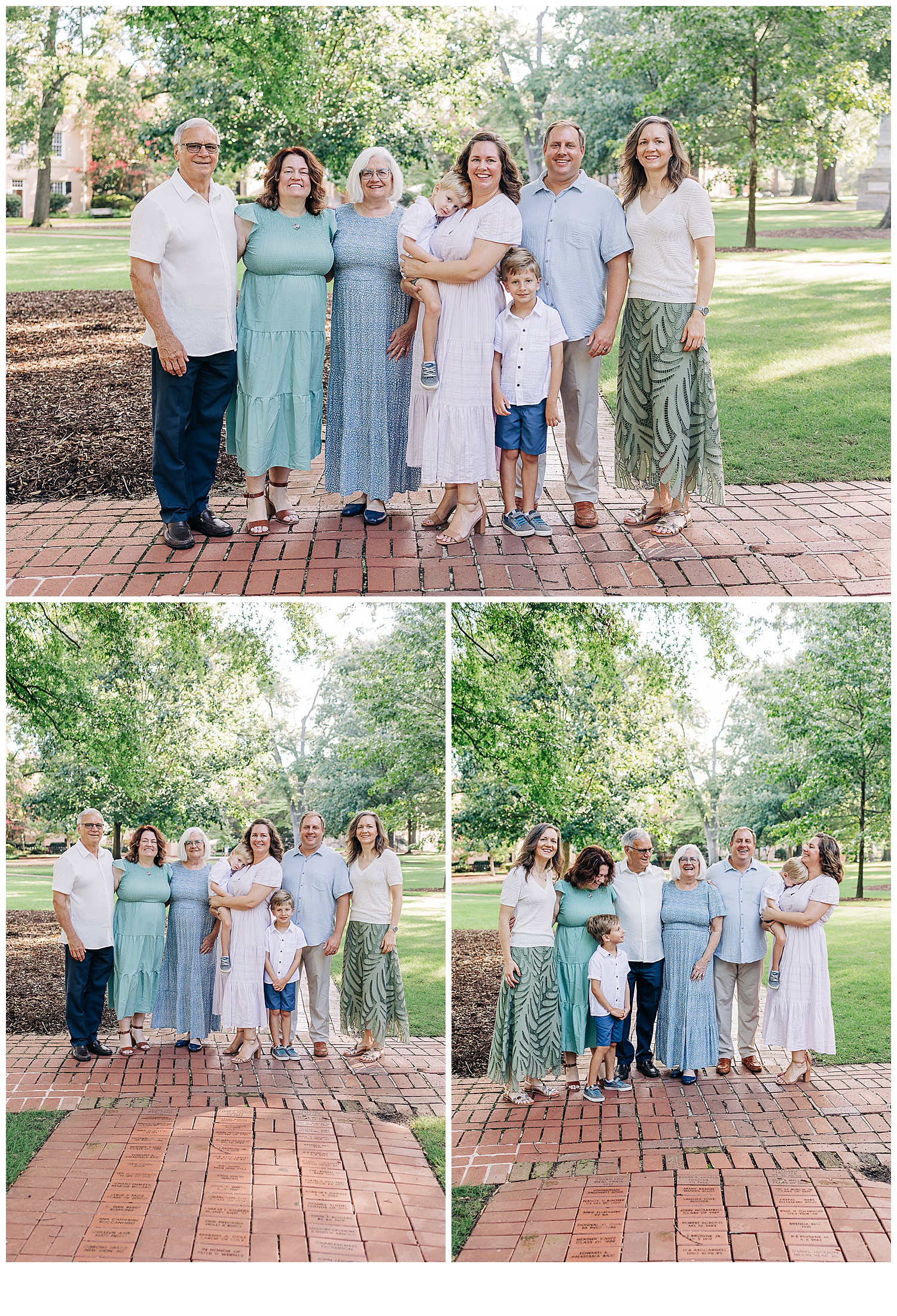 Photograph of an extended family at the Horseshoe in Columbia South Carolina 
