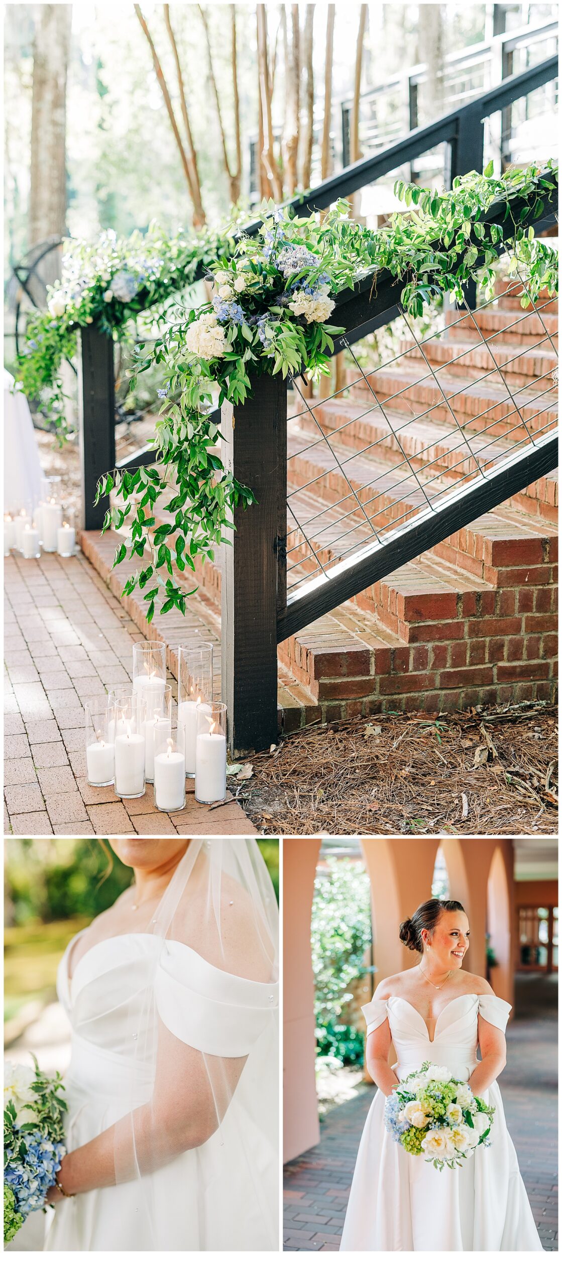 Beautiful head shots of the bride after the ceremony