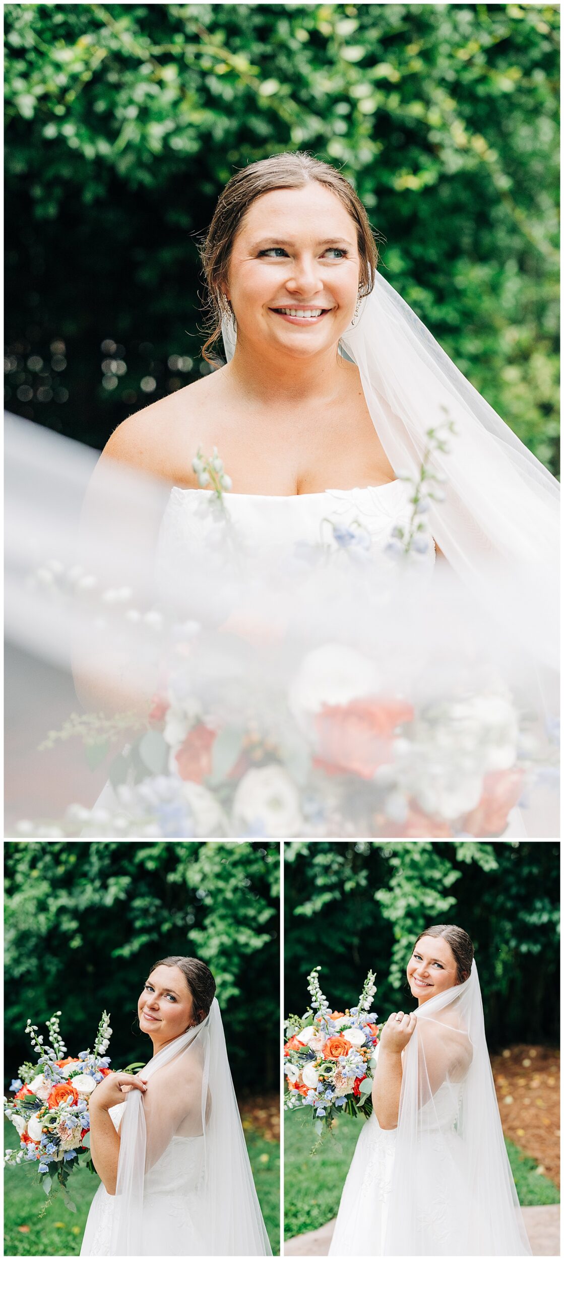 Headshots of the Bride at southern oaks wedding venue