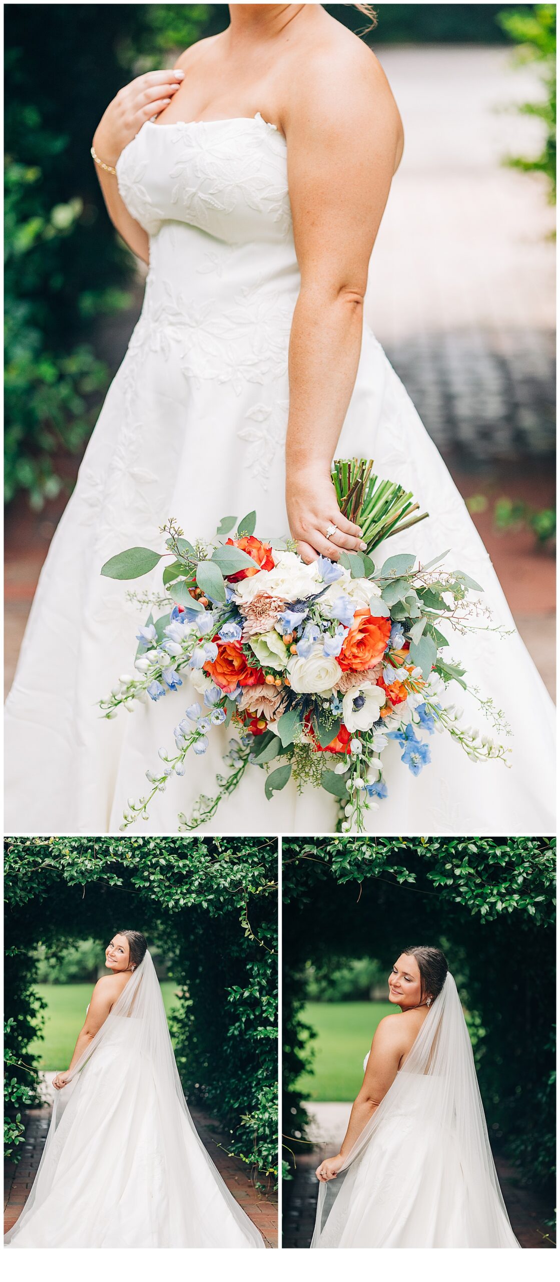 Bridal pictures at southern oaks wedding venue