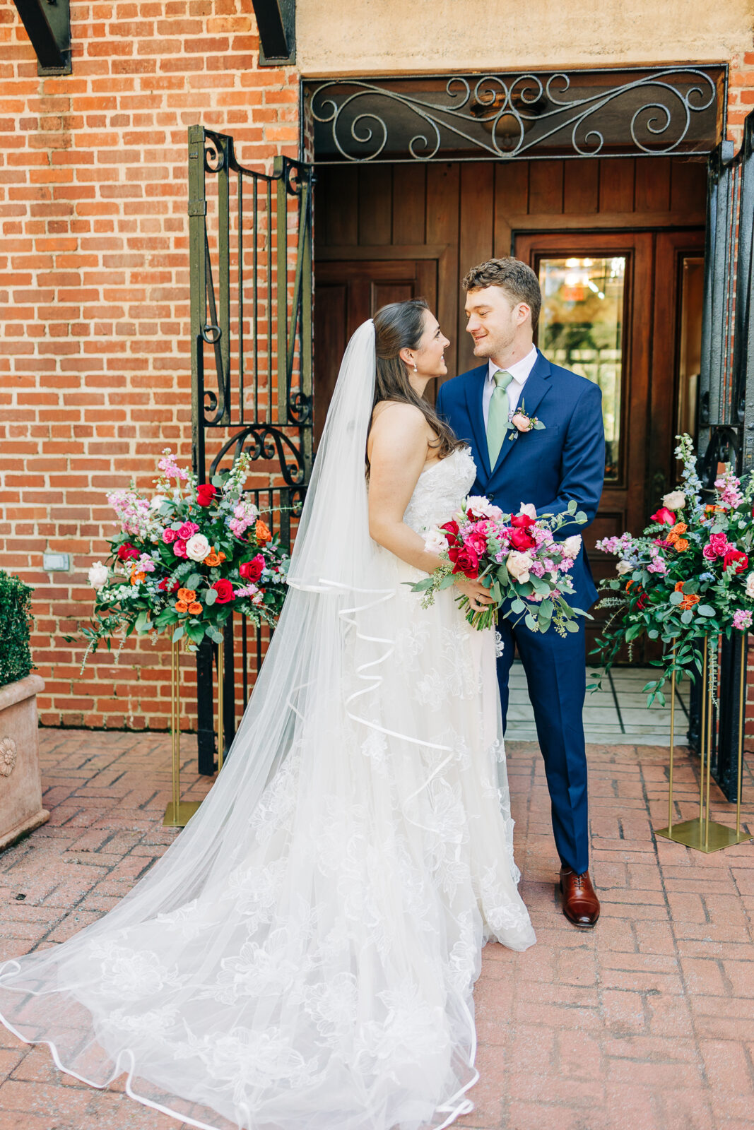 Full length portrait of bride and groom | Sarah & Ethan