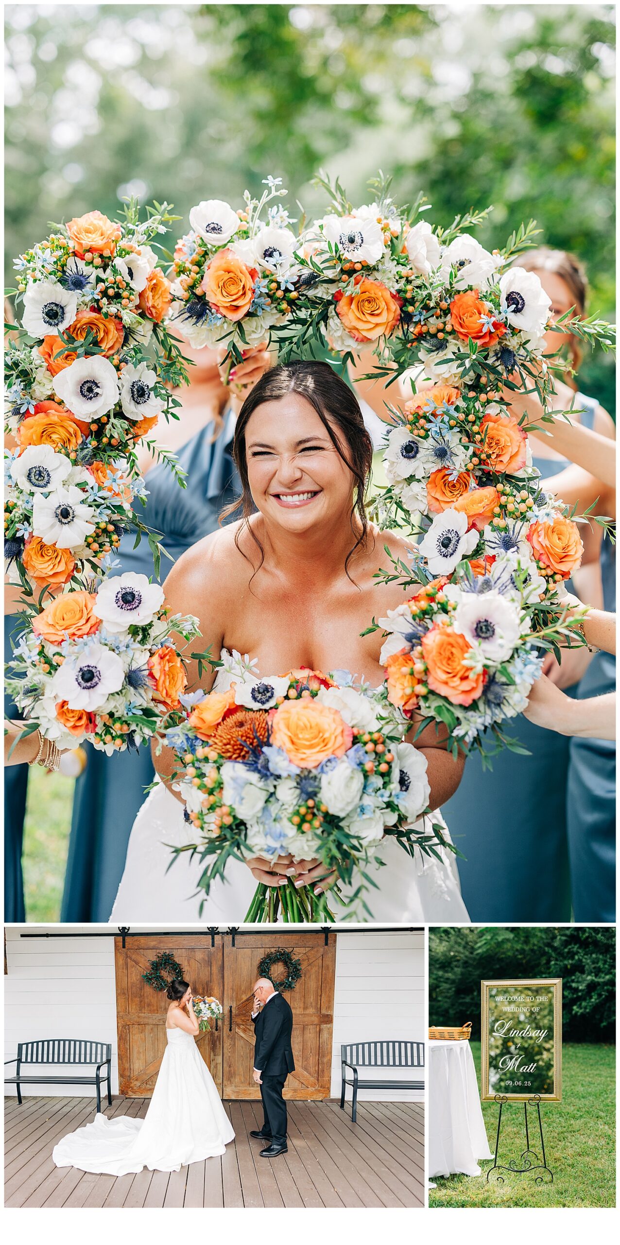 Daughter and father first look at southern oaks Lexington sc 