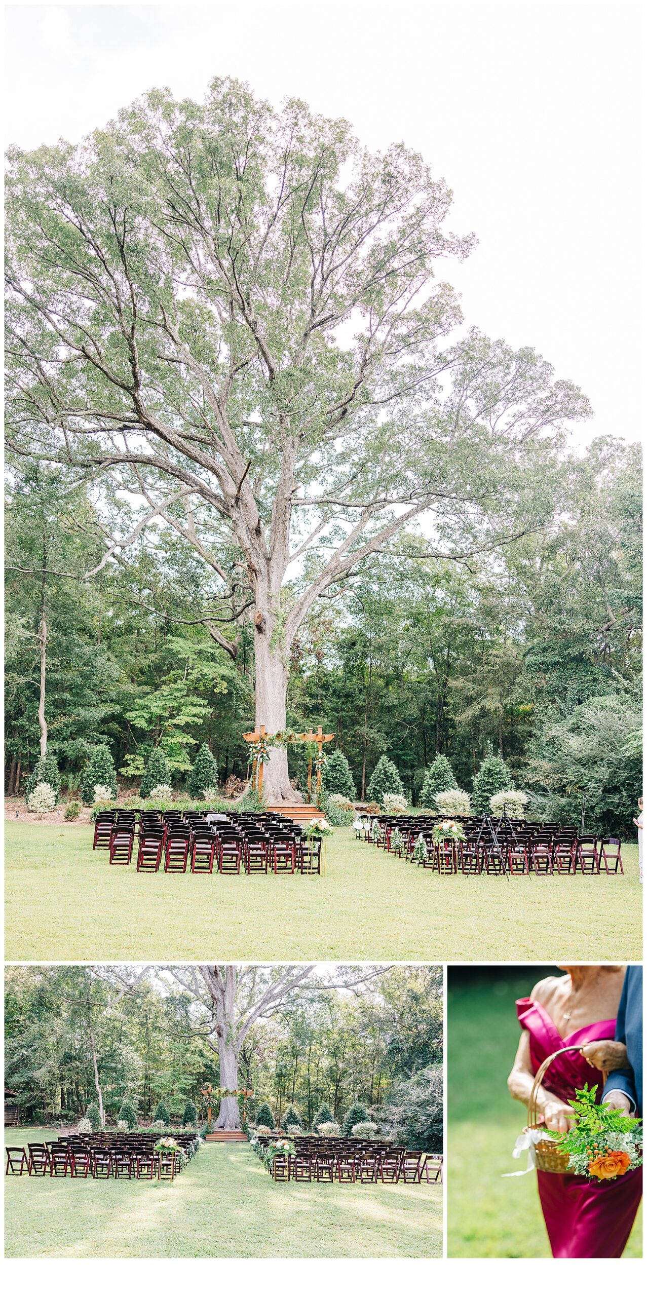 Wedding chair set up at southern oaks Lexington,sc