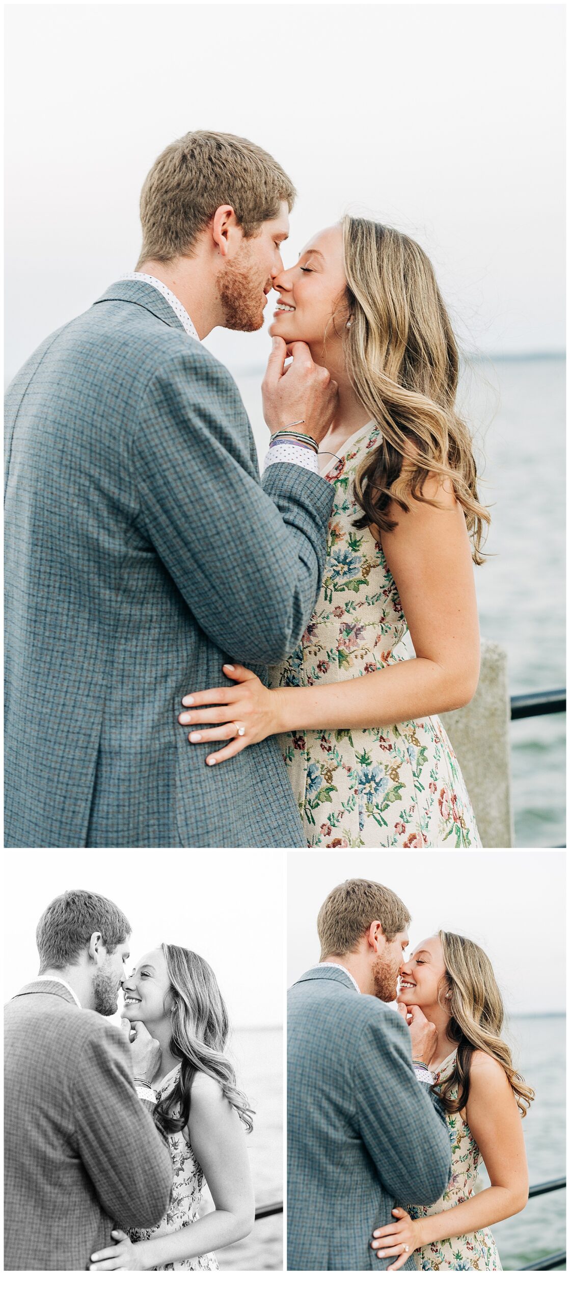Charleston, SC Engagement Session couple close to kissing