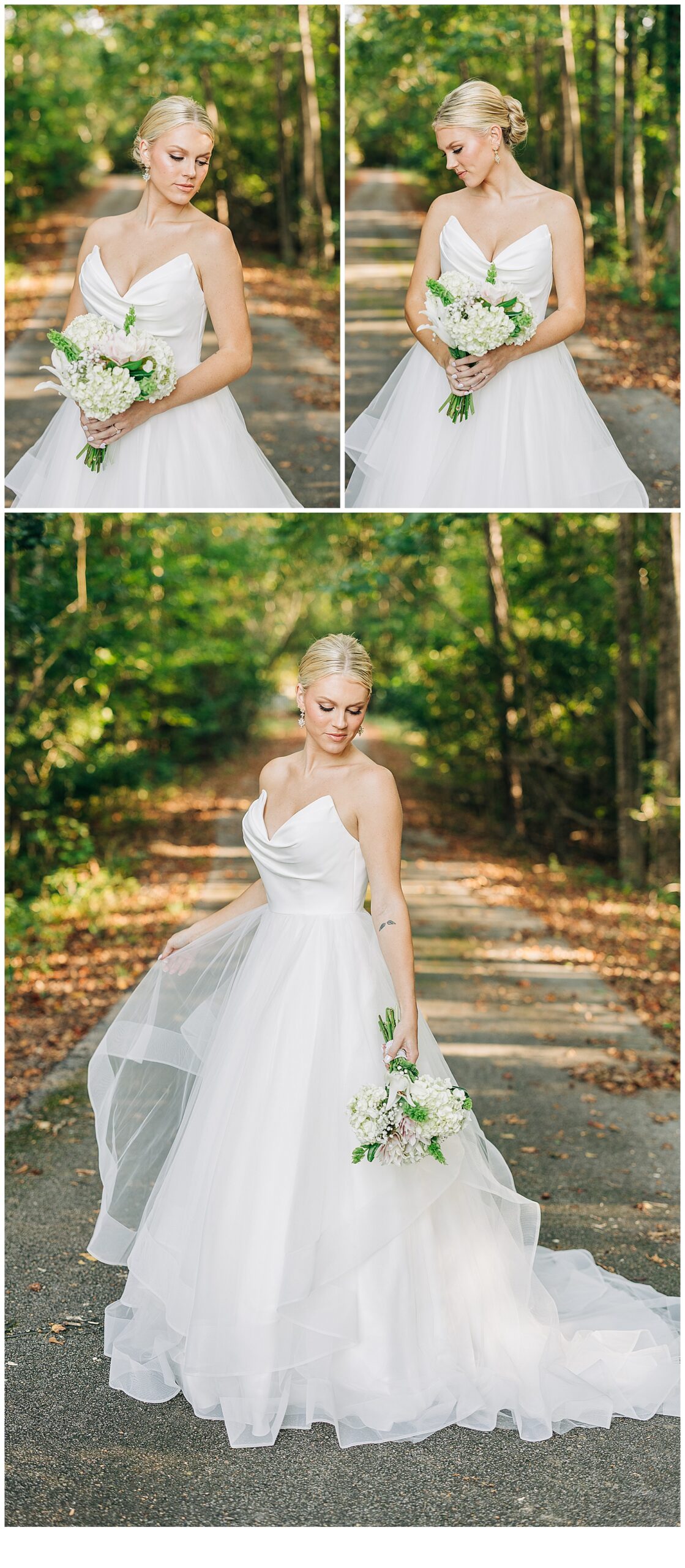 soft smile outdoor bridal pictures