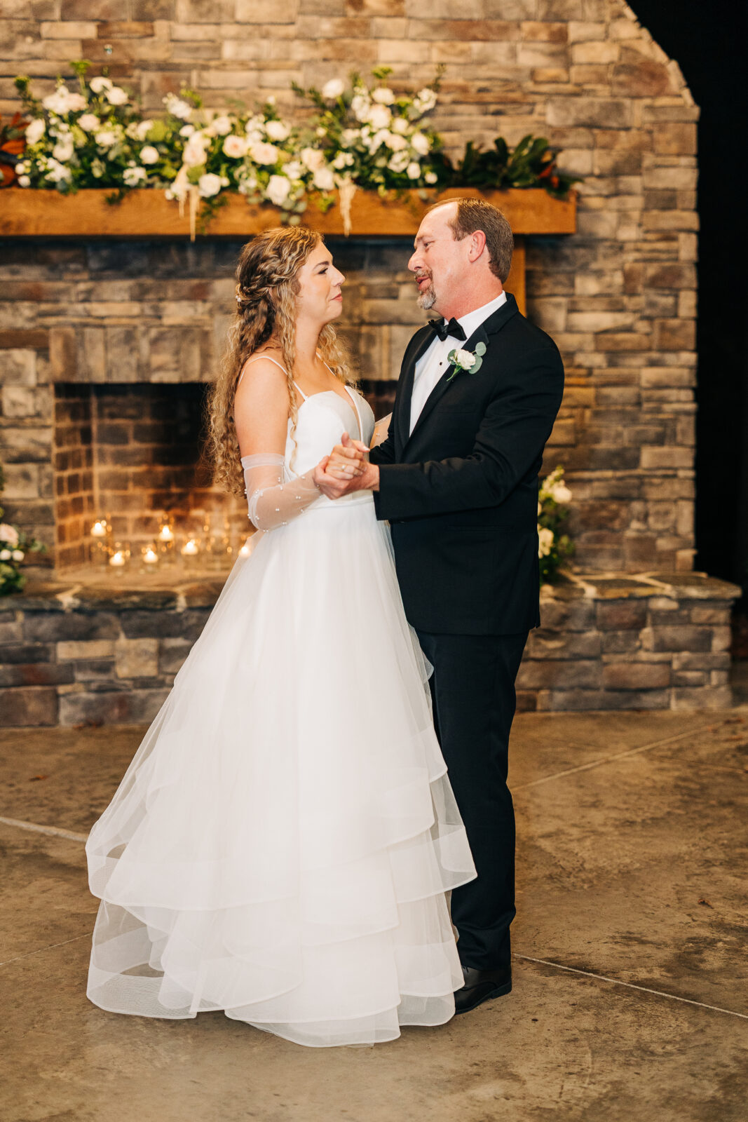Emotional Father-Daughter dance at Oakbrook Farms Southern Wedding