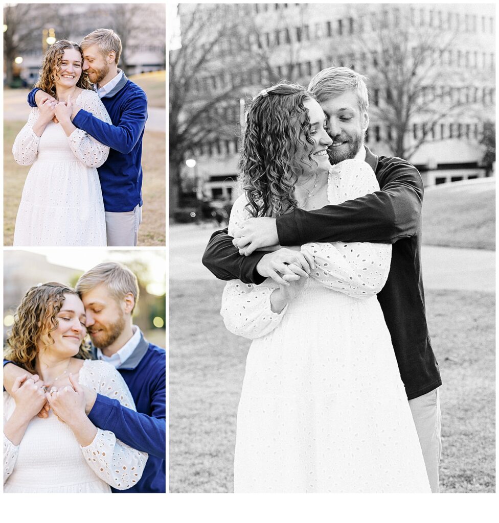 Engagement session at the last light of the day